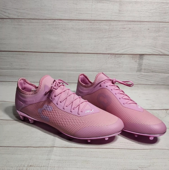 Charly Gignac PFX Limited Pink Chrome Cancer Awareness Soccer Cleats Mens Sz 12 - Picture 1 of 7